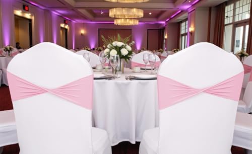 MDS Pack of 250 Spandex Chair Sashes Without Slider Buckles – Pink - Image 6