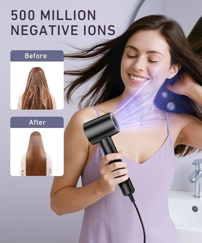 Cosy Companions High-Speed Ionic Hair Dryer, 150000 RPM Brushless Motor for 2-5 Min Fast Drying, Low Noise Blow Dryer Reduces Frizz & Heat Damage, Lightweight Hair Dryer with Diffuser & Nozzle - Image 6
