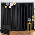 20 ft x 10 ft Thick Black Backdrop Curtain for Parties, 4 Panels Black Polyester Wedding Backdrop Drapes for Birthday Photography Background Party Backdrop Home Decorations by Outpain