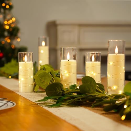 Homemory Flickering Flameless Candles with Remote, LED Fake Pillar Candles - Image 4