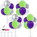 TONIFUL 4 Set Purple Green White Balloon Stand Centerpieces for Table by TONIFUL