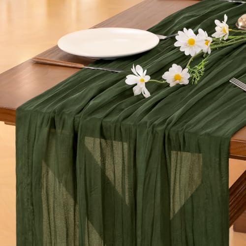 Cheesecloth Table Runner Fall Boho Wedding Birthday Party Home Decor by Socomi