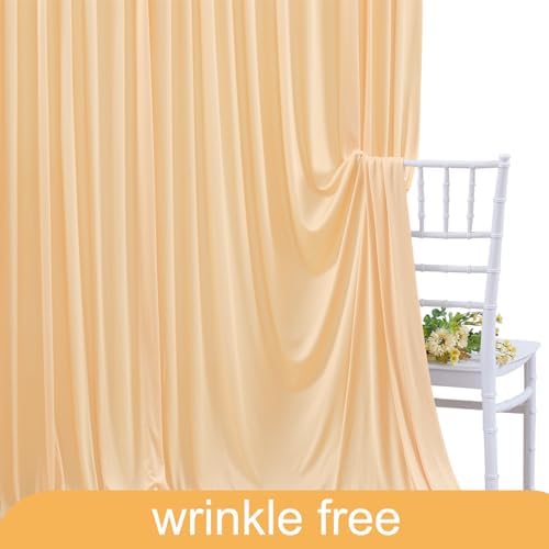 10x10 Dark Champagne Backdrop Curtain for Parties Wedding Baby Shower Wrinkle Free Photo Curtains Backdrop Drapes Fabric Decoration for Bridal Shower 5ft x 10ft,2 Panels - Image 6
