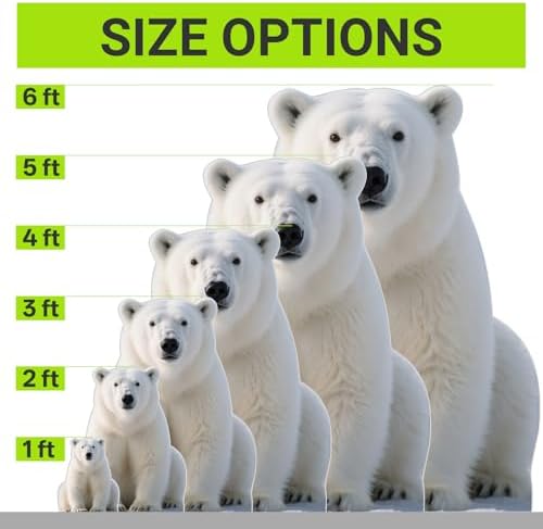 Polar Bear 5FT Life Size Cardboard Cutout, Party Decor, 1 PC - Image 2