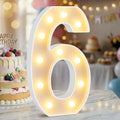 12.6 Inch Marquee Light Up Numbers 6 for Party Decorations by NANXU