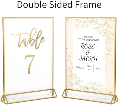 NIUBEE 8.5x11 Acrylic Sign Holder,Picture Frame,Wedding Table Numbers,6pack - Image 5