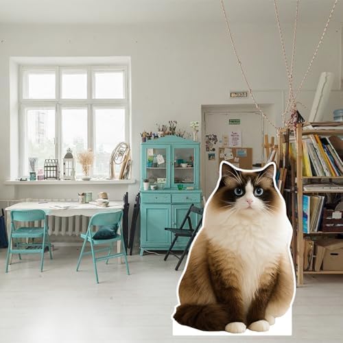 Pointed Ragdoll Cat 3FT Life Size Cardboard Cutout, 1 PC - Image 5