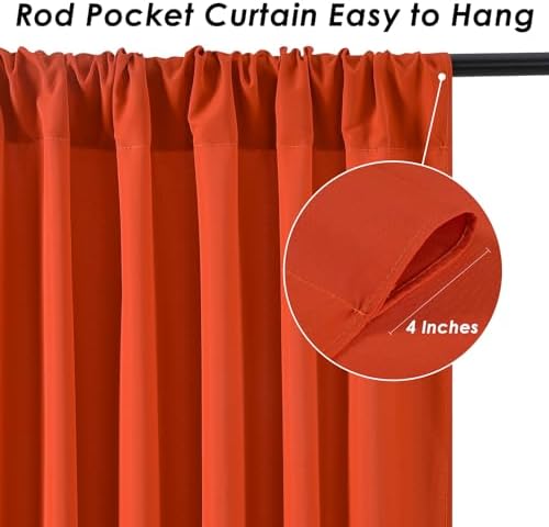 Rust Backdrop Curtains 20ftx8ft Thanksgiving Polyester Photo Drapes - Image 4