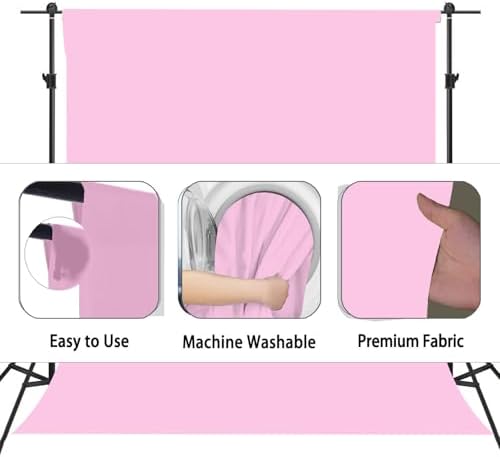 Pink Photography Backdrop for Photoshoot, Fabric 8x10ft - Image 6
