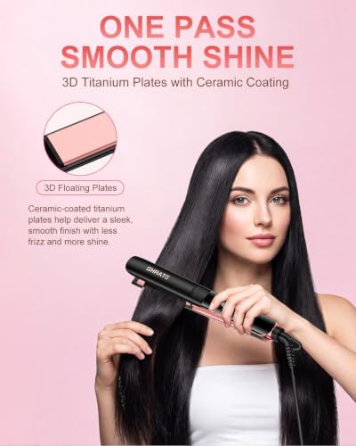 SHRATE Flat Iron Hair Straightener | 2 in 1 Flat Iron and Curler | 1.2 Inch - Image 4
