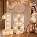 imprsv 3FT Light Up Marquee Numbers 18 for 18th Birthday Decorations by Letsmakeitimpressive