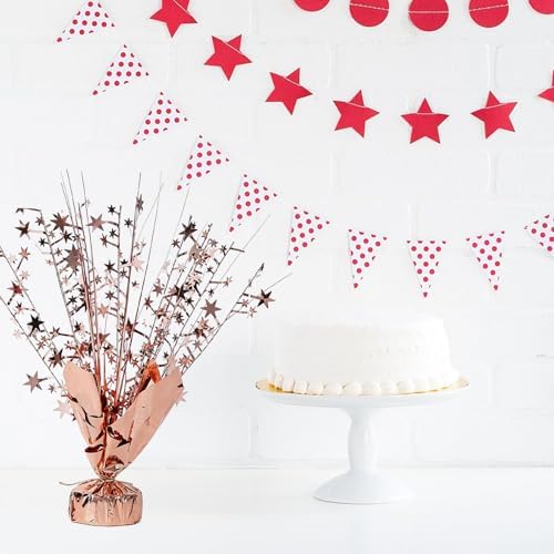 24 Pack Rose Gold Metallic Foil Spray Centerpiece Star Table Decoration Burst Table Centerpieces for Birthday New Year Wedding Anniversary Graduation Party Supply (Rose Gold) - Image 6