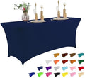 IVAPUPU 8FT Table Cloth for Rectangular Spandex Jean Blue Table Cover by IVAPUPU