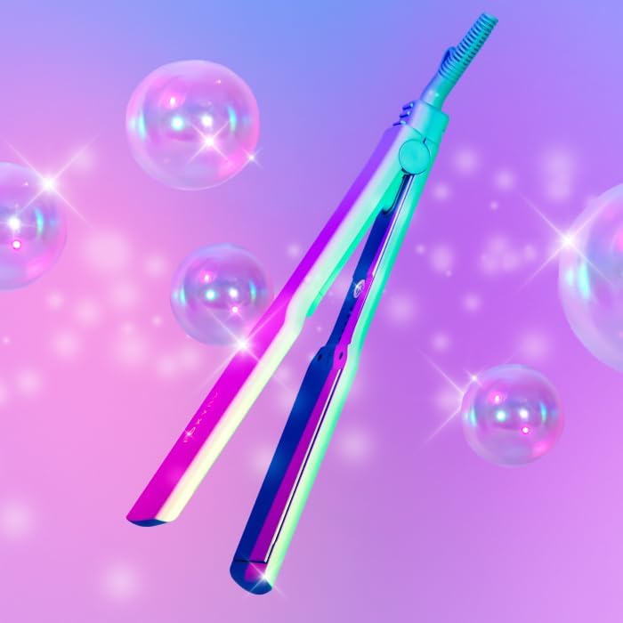 FoxyBae Flat Iron Hair Straightener - Sleek & Slay 1.75" Wide Plate Ceramic Flat Iron - Dual Voltage Portable Professional Hair Straightener Iron Hot Tools Locks in Moisture & Shine [Lavender] - Image 7
