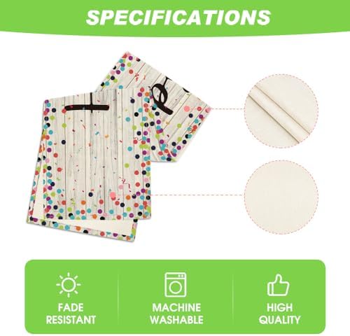 Artoid Mode Polka Dot Wood Happy Birthday Table Runner, Seasonal Kitchen Dining Table Decoration for Home Party Decor 13x72 Inch - Image 5