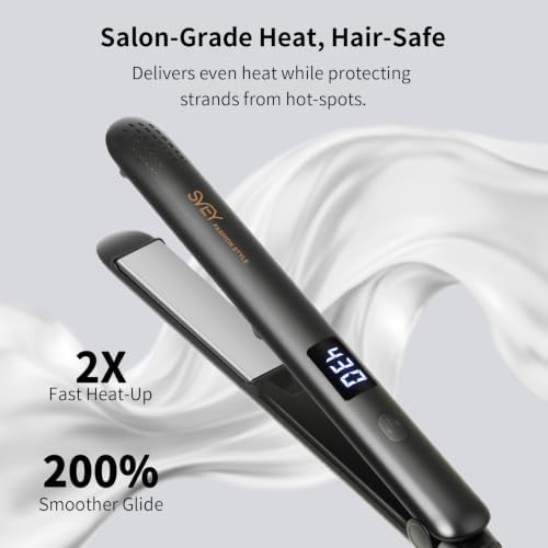 SVEY Dual Voltage Flat Iron Ceramic Hair Straightener for Europe Travel - Image 4