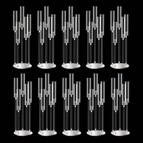 35inch 10pcs Acrylic Candelabra Centerpieces for Tables 5 Arms Wedding centerpieces for Decorations by MEISHAONV