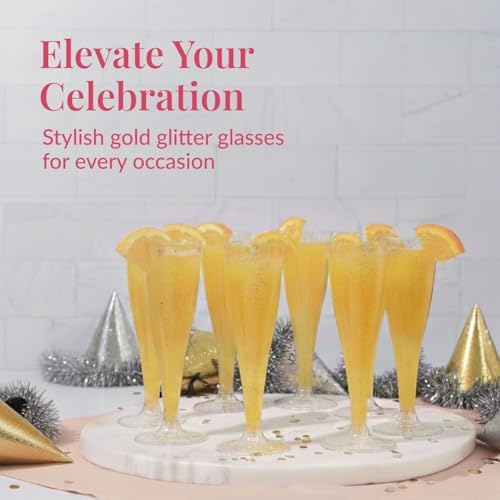 Prestee Disposable Champagne Flutes, 4.5 oz Plastic Champagne Glasses - Image 2