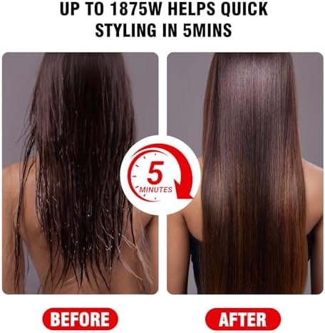 Hair Dryer Fast Dry Professional Ionic Hairdryer, Super Compact & Lightweight with Even Heat Anti-Static, Frizz-Control, Quick Drying, Energy Saving, Hairdryers for Women & Man - Image 5