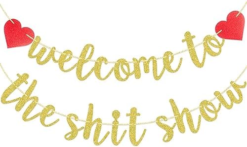 FOZEE Welcome to the Shit Show Banner, Funny Party Decor by FOZEE
