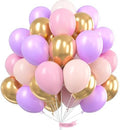 PartyWoo Pink Purple and Gold Balloons 66pcs 12 Inch Pink Purple Balloons by PartyWoo