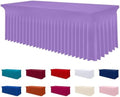 Smiry Spandex Elastic Fitted Table Cloth Skirt for 8FT Rectangle Table by Smiry