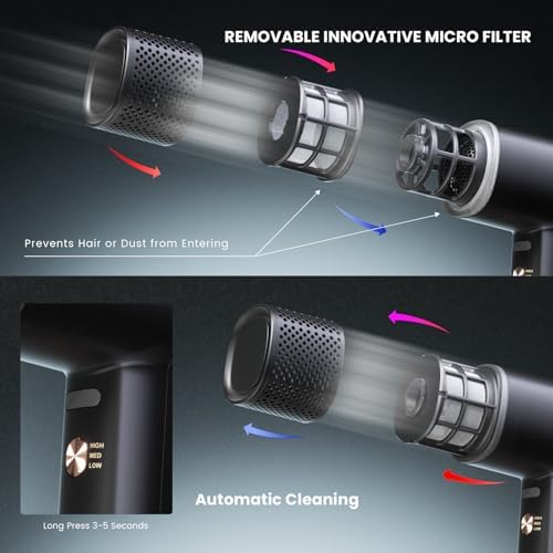 Hair Dryer with Diffuser Blow Dryer, 150000 RPM Professional High-Speed Ionic BlowDryer, Powerful 1600 Watt Motor for Fast Drying and Straight & Wavy Hair, Low Noise, Lightweight for Home Salon - Image 4
