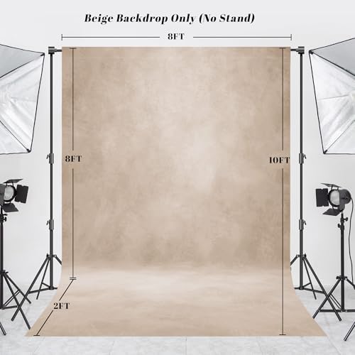 Abstract Photography Backdrop for Photoshoot 8x10ft, Beige,No Stand - Image 4