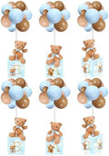 Lenwen 6 Sets Baby Letter Boxes Baby Shower Decor, Bear, Blue by Lenwen