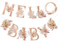 Letjolt Hello Baby Boho Flower Banner Girls Baby Shower Garland 12pcs by Letjolt