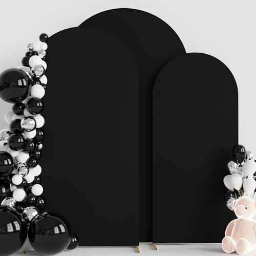 Wokceer Arch Backdrop Cover Black Covers Stretchy Backdrop 7.2FT,6.6FT,6FT by Wokceer