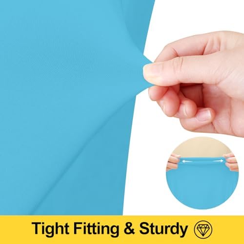Smiry 2 Pack Spandex Elastic Fitted Table Cloth Skirt for 6FT Table - Image 3