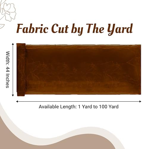 50 Yard Organza Fabric 44" Wide for Wedding Event Décor - Bronze - Image 2