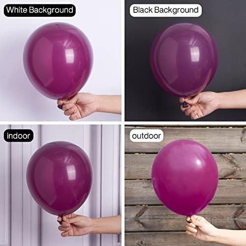 PartyWoo Dark Purple Balloons 50pcs Royal Purple Boho Neutral Color 12 Inch - Image 2