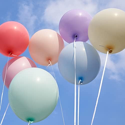 PartyWoo Pastel Rainbow Balloons 50pcs Latex Helium Balloons 12 Inch - Image 2