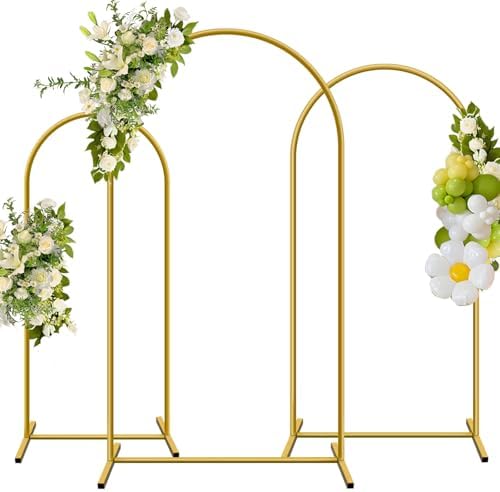 Metal Arch Backdrop Stand, Set of 3 (7.2/6.6/6ft) Wedding Arch Stand by YAYOYAPhotography