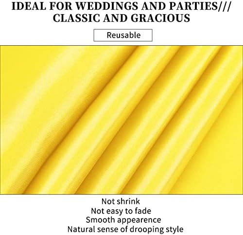 10-Pack Yellow 12 x 108 inches Long Premium Satin Table Runner - Image 4