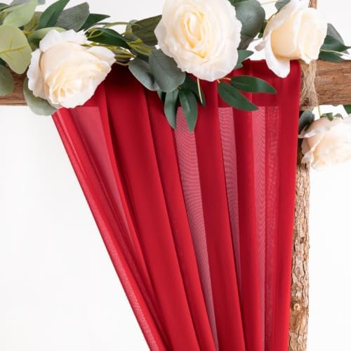 Wedding Arch Draping Fabric Sheer Chiffon Curtain Drape Wedding Party Decor - Image 3