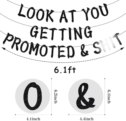 Look at You Getting Promoted Banner, Promotion Party Decorations - Image 6