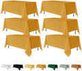 Fitable 6 Pack Rectangle Tablecloths, 70 x 108 Inch, Gold by Fitable