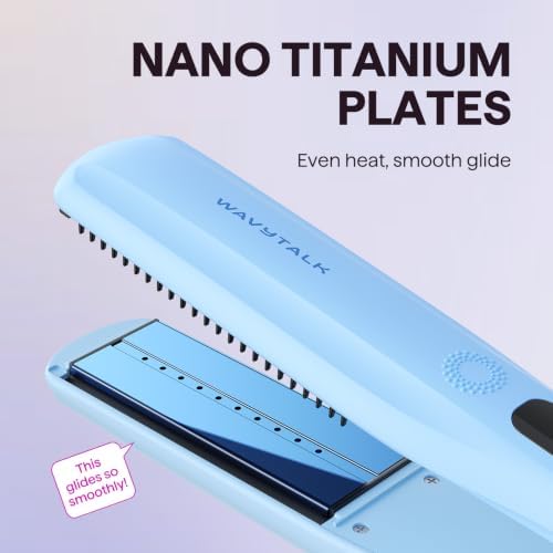 Wavytalk Steam Hair Straightener Steam Sesh for Less Heat Damage, Flat Iron - Image 6