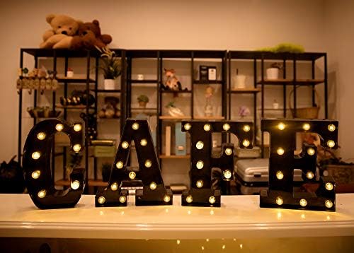 Foaky Black LED Marquee Number Lights Sign Light Up Marquee Number Lights Sign for Night Light Wedding Birthday Party Battery Powered Christmas Lamp Home Bar Decoration - Image 6