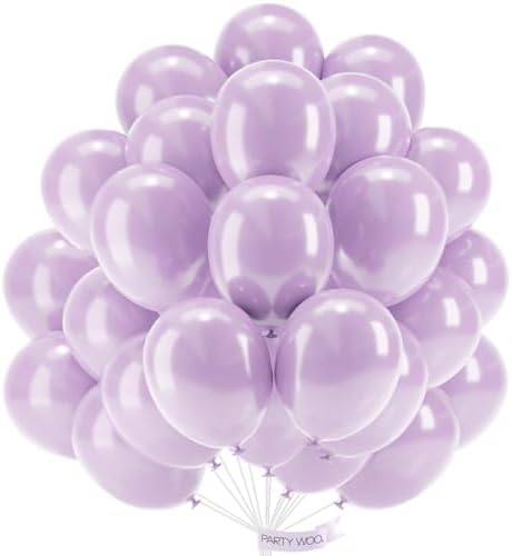 PartyWoo Pearl Lavender Balloons 50pcs Pearl Light Pastel Purple Lilac by PartyWoo
