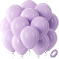 Bezente Pastel Purple Latex Round Helium Party Balloons 100 Pack 12 inch by Bezente
