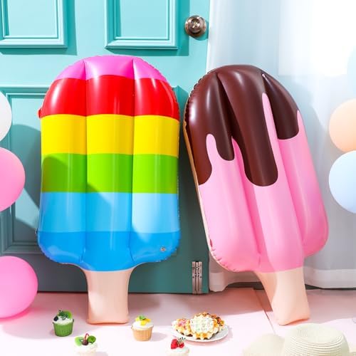 JellyArch 4 Pcs Inflatable Popsicle Party Decorations Summer Pool Luau - Image 2
