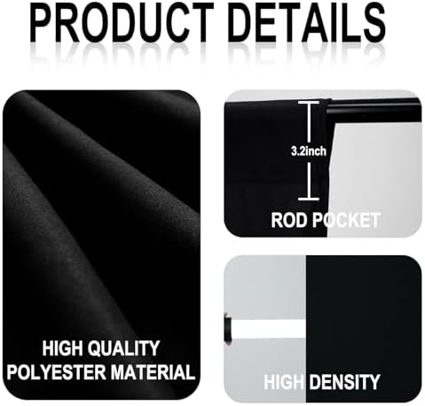 GFCC 5FTx7FT Black Backdrop Background for Photography Photoshoot - Image 3