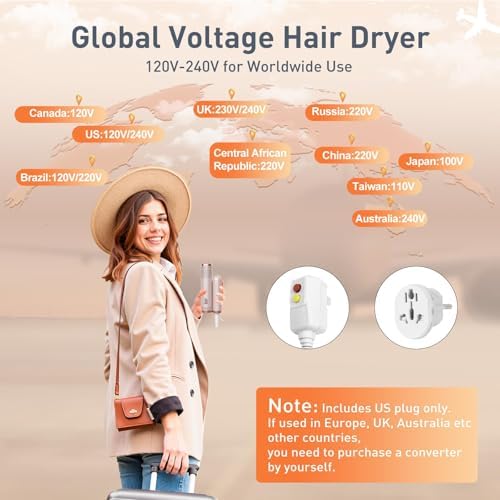 Quico Travel Hair Dryer Dual Voltage 120,000RPM Fast Drying BLDC Blow Dryer - Image 6