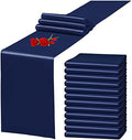 12 Pack Navy Blue Satin Table Runner 12 x 108 Inch Long Premium Table Runners for Wedding Party Events Decoration, Birthday Parties, Banquets Decorations, Graduations, Engagements by YMHPRIDE