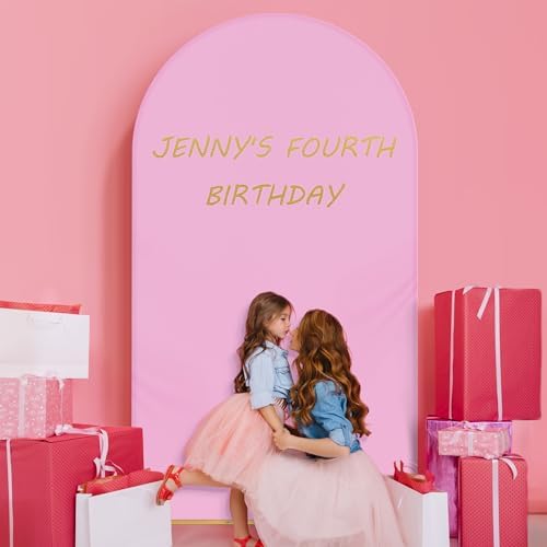 Neatsure Arch Backdrop Stand and Cover Set, 7.2FT Metal Photo Balloon Arch Backdrop Stand for Wedding Birthday Party Baby Shower Ceremony Graduation Decoration, Pink - Image 6