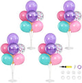 4 Sets Pink Purple Blue Teal Yellow Balloons Stand for Table by ZyloonDecoration